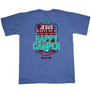 BIG REDUCTION!! "Happy Camper" 3X Comfort Color Christian Tshirt